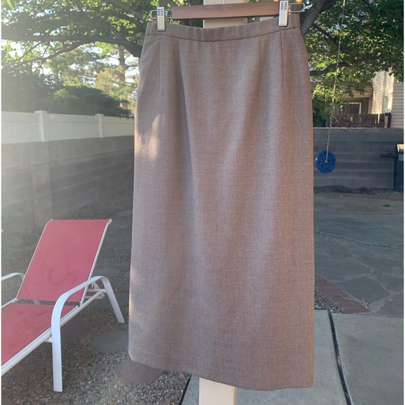 Pendleton 100% virgin wool light brown maxi skirt size 6 - Picture 1 of 13